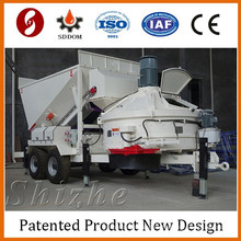 Mobile concrete mixing plant, No need of foundation mixing concrete on site